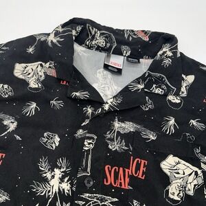 Scarface Shirt Button Down Tony Montana Al Pacino All Over Print Mens Sz Large